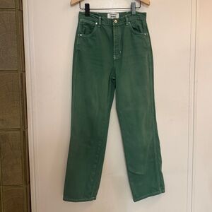 Reformation Cowboy Jeans, Emerald Green